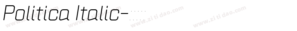 Politica Italic字体转换